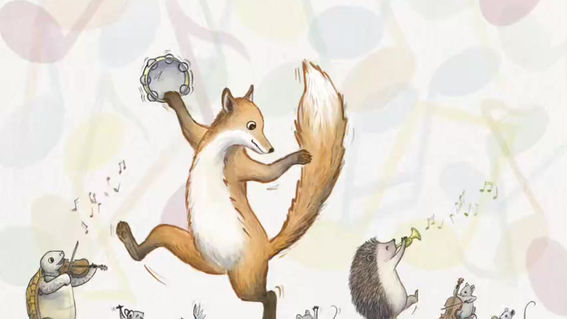 Fox+Hedgehog+Making music